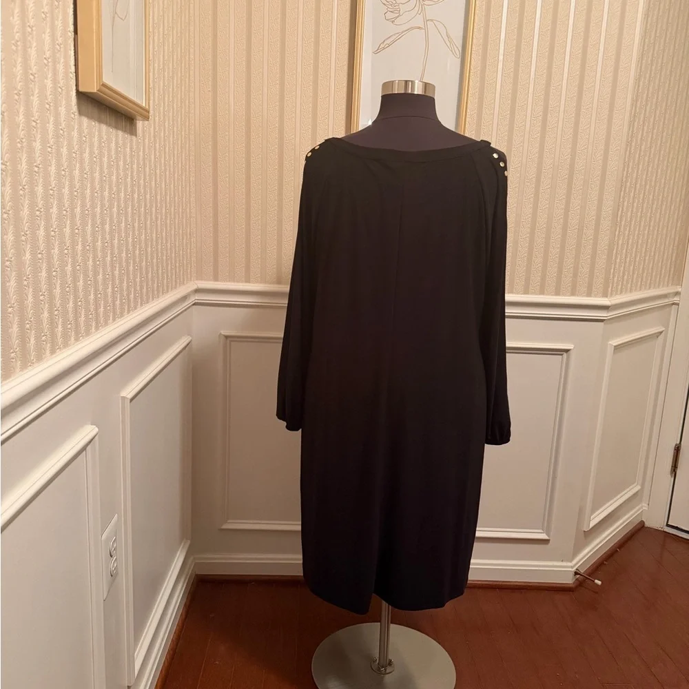 Emma & Michele Black Cold-Shoulder Studded Dress. New w/Tags!! - Picture 3 of 4